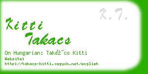 kitti takacs business card
